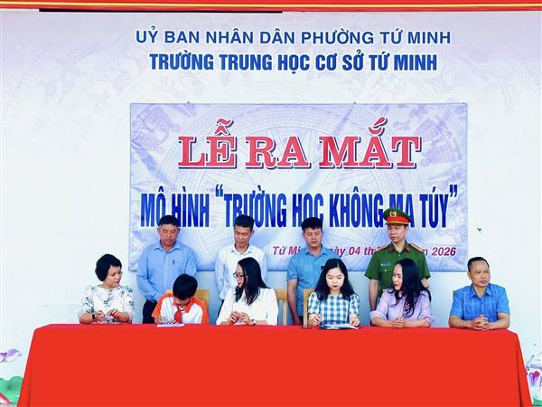 Ra mắt mô hình "Trường học không ma túy" tại trường THCS Tứ Minh