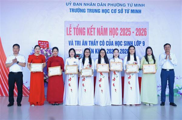Trường THCS Tứ Minh tổ chức lễ Tổng kết năm học 2025 – 2026 và tri ân Thầy Cô của học sinh khối 9 niên khóa 2022 – 2026