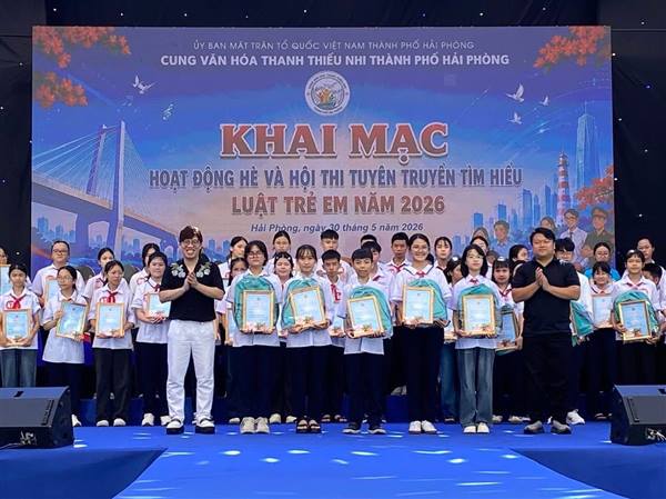 Học sinh trường THCS Nguyễn Huệ đoạt giải nhất Hội thi tuyên truyền tìm hiểu luật trẻ em năm 2026