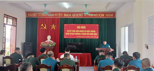 Ban chỉ huy Quân sự phường Tứ Minh sơ kết công tác quốc phòng, quân sự địa phương 6 tháng đầu năm 2026