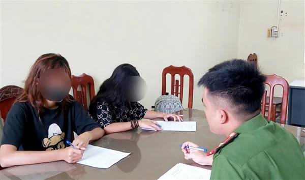 Công an xã Tuệ Tĩnh tìm thấy 2 nữ sinh sau gần 4 ngày mất liên lạc