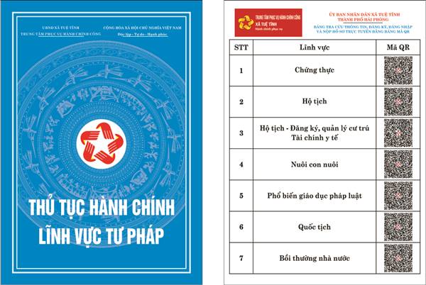Bảng tra cứu thông tin, đăng ký, đăng nhập và nộp hồ sơ trực tuyến và bảng mã QR 