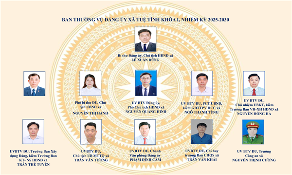 Ban Thường vụ Đảng ủy xã Tuệ Tĩnh khóa I, nhiệm kỳ 2025-2030