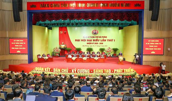 Đại hội đại biểu Đảng bộ thành phố Hải Phòng lần thứ I, nhiệm kỳ 2025 - 2030 đ