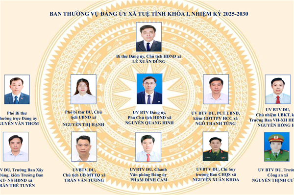 Ban Thường vụ Đảng ủy xã Tuệ Tĩnh khóa I, nhiệm kỳ 2025-2030