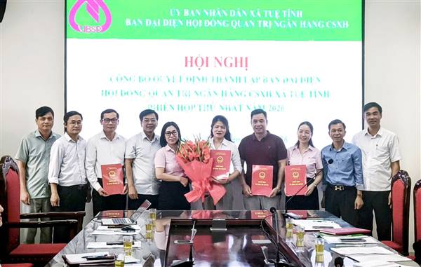 UBND xã Tuệ Tĩnh thành lập Ban đại diện Hội đồng quản trị Ngân hàng Chính sách xã hội