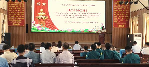 Xã Tuệ Tĩnh tổ chức hội nghị tổng kết công tác tuyển quân năm 2026