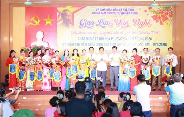 Xã Tuệ Tĩnh: Giao lưu văn nghệ "Sắc đỏ hoa phượng - Sáng mãi niềm tin" năm 2026