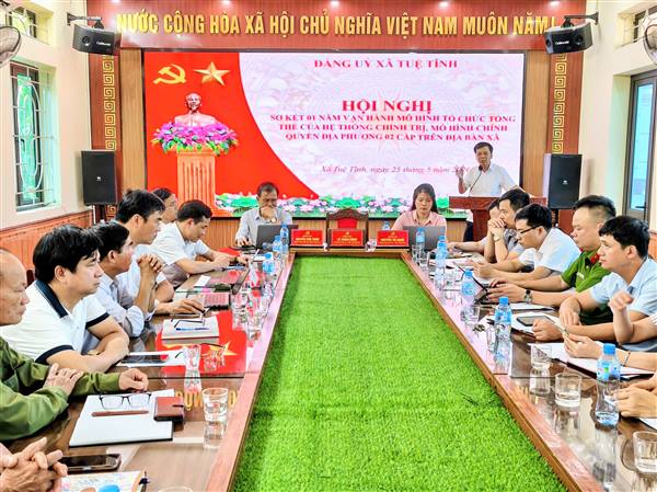 Xã Tuệ Tĩnh: Sơ kết 01 năm vận hành mô hình tổ chức tổng thể của hệ thống chính trị và mô hình chính quyền địa phương 02 cấp 