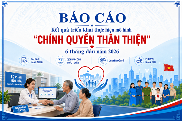 Báo cáo Kết quả triển khai thực hiện mô hình "Chính quyền thân thiện" 6 tháng đầu năm 2026