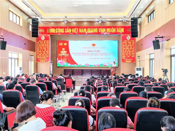 XÃ TUỆ TĨNH TRIỂN KHAI, LẤY Ý KIẾN ĐỀ ÁN SẮP XẾP CÁC CƠ SỞ GIÁO DỤC TRÊN ĐỊA BÀN