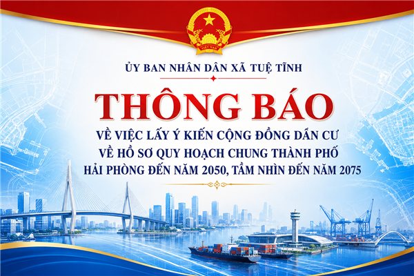 Thông báo 233/TB-UBND về việc lấy ý kiến cộng đồng dân sư về hồ sơ Quy hoạch chung thành phố Hải Phòng đến năm 2050, tầm nhìn 2075