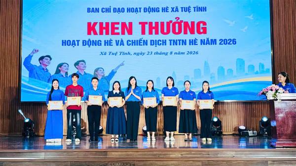 XÃ TUỆ TĨNH TỔNG KẾT HOẠT ĐỘNG HÈ VÀ CHIẾN DỊCH THANH NIÊN TÌNH NGUYỆN HÈ NĂM 2026