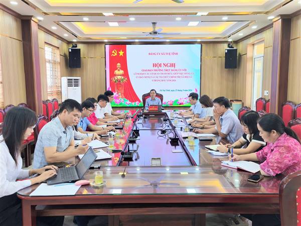 THƯỜNG TRỰC ĐẢNG ỦY XÃ TUỆ TĨNH TỔ CHỨC HỘI NGHỊ GIAO BAN CÔNG TÁC QUÝ III NĂM 2026