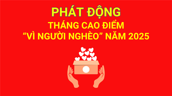 Triển khai vận động Tháng cao điểm “Vì người nghèo” năm 2025