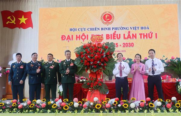 Phường Việt Hòa tổ chức Đại hội đại biểu Hội Cựu chiến binh phường lần thứ I, nhiệm kỳ 2025 - 2030