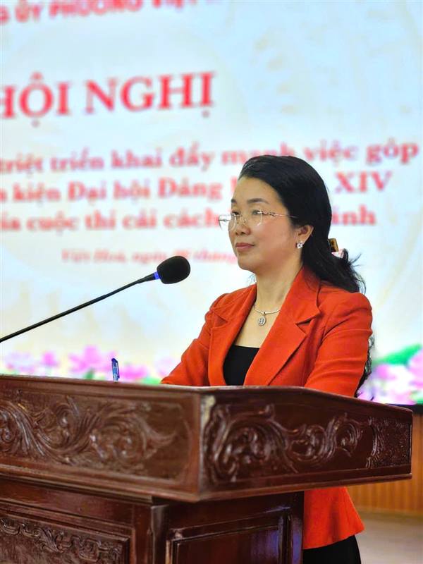 Đảng ủy phường Việt Hòa tiếp tục triển khai góp ý Dự thảo văn kiện Đại hội Đảng lần thứ XIV và tham gia Cuộc thi Cải cách hành chính năm 2025