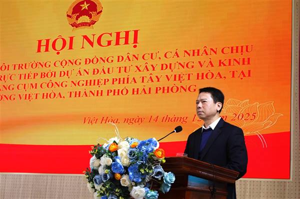 Phường Việt Hòa tổ chức hội nghị tham vấn môi trường Dự án Cụm công nghiệp phía Tây Việt Hòa