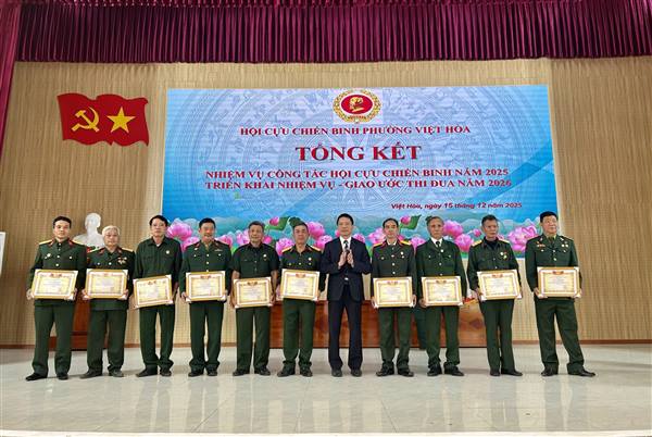 Hội Cựu chiến binh phường Việt Hòa tổng kết công tác năm 2025; triển khai nhiệm vụ công tác năm 2026
