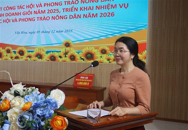 Hội nông dân phường Việt Hòa tổng kết công tác Hội và phong trào nông dân năm 2025