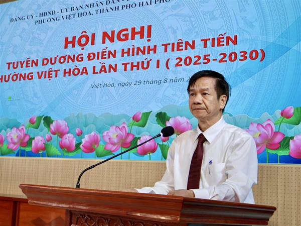 Phường Việt Hòa biểu dương 05 tập thể và 27 cá nhân tiêu biểu tại Hội nghị điển hình tiên tiến lần thứ I, giai đoạn 2025–2030
