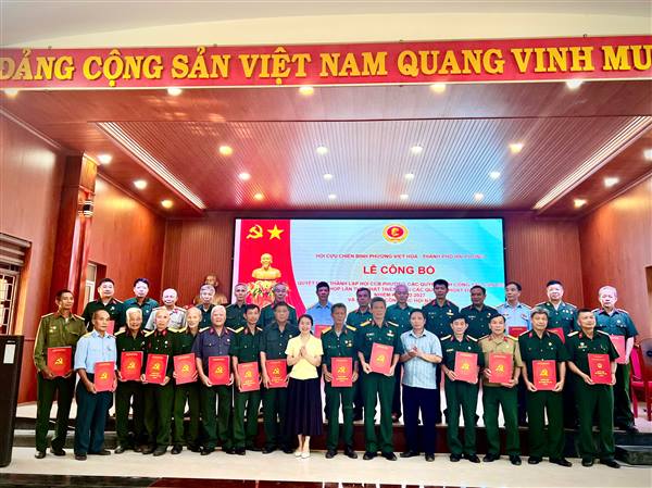 Phường Việt Hòa: Công bố Quyết định thành lập Hội Cựu Chiến binh