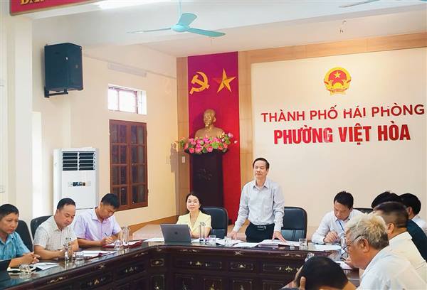 Đảng uỷ phường Việt Hoà tổ chức Hội nghị giao ban Bí thư chi bộ, Tổ trưởng Tổ dân phố tháng 8/2025
