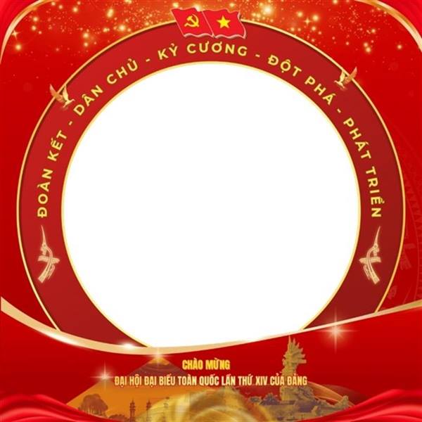 Hướng dẫn tạo ảnh đại diện chào mừng Đại hội đại biểu toàn quốc lần thứ XIV của Đảng Cộng sản Việt Nam