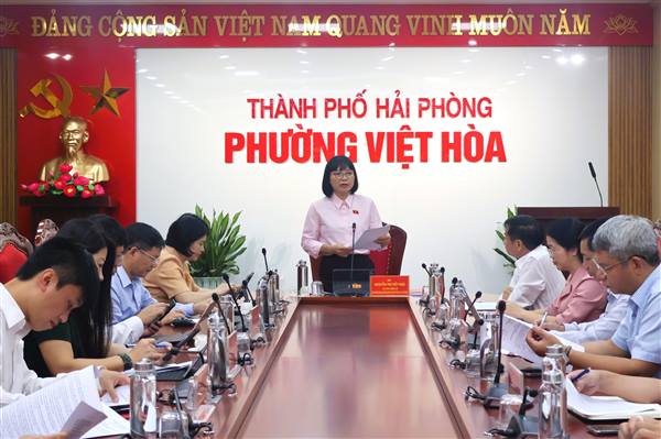 ĐOÀN ĐẠI BIỂU QUỐC HỘI THÀNH PHỐ HẢI PHÒNG LÀM VIỆC TẠI PHƯỜNG VIỆT HÒA VỀ SẮP XẾP MẠNG LƯỚI CƠ SỞ GIÁO DỤC