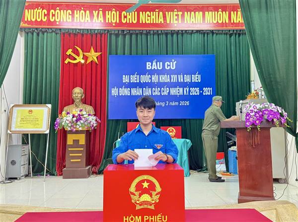 Đoàn viên TN phường Việt Hòa tích cực hỗ trợ tại các khu vực bỏ phiếu và tham gia Bầu cử