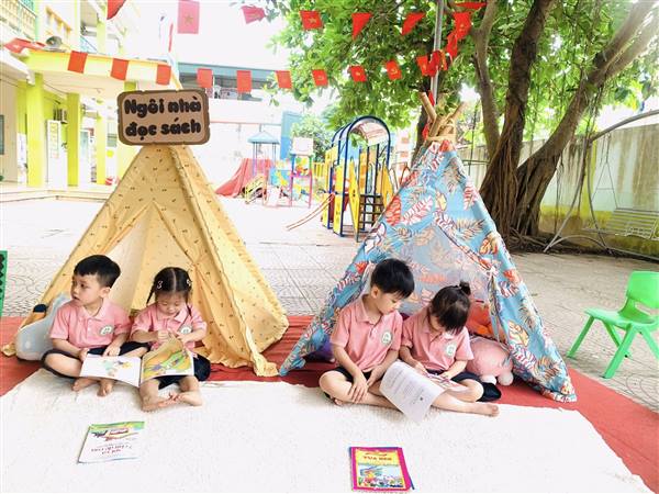 Trường Mầm non Việt Hoà hưởng ứng Ngày Sách và Văn hóa đọc Việt Nam 21/4