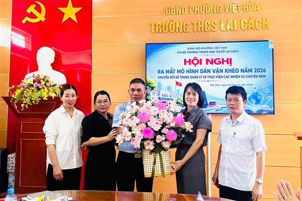 Trường THCS Lai Cách phường Việt Hoà ra mắt mô hình Dân vận khéo năm 2026