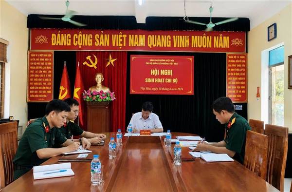 Nâng cao vai trò lãnh đạo của chi bộ quân sự phường Việt Hòa, quyết tâm hoàn thành tốt nhiệm vụ năm 2026