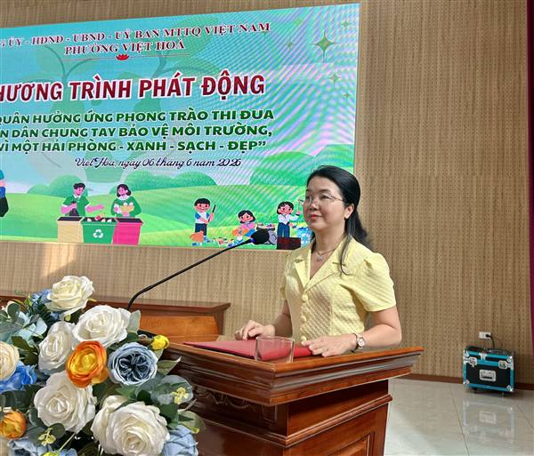 Phường Việt Hoà ra quân hưởng ứng phong trào "Toàn dân chung tay bảo vệ môi trường" vì một Hải Phòng - xanh - sạch - đẹp