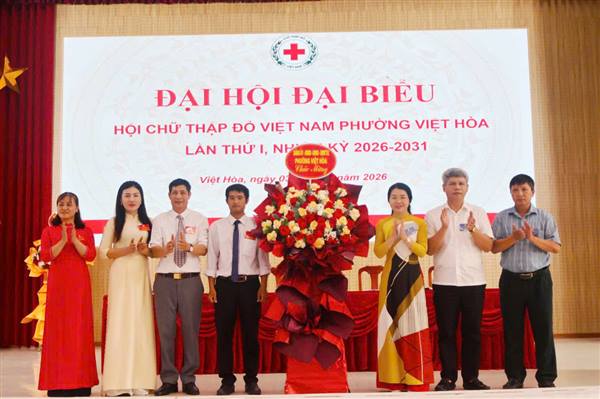 Hội Chữ thập đỏ phường Việt Hòa tổ chức Đại hội đại biểu lần thứ I, nhiệm kỳ 2026 - 2031