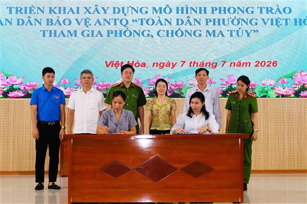 Phường Việt Hòa triển khai xây dựng mô hình "toàn dân tham gia phòng, chống ma túy" năm 2026