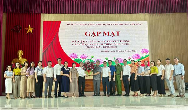 PHƯỜNG VIỆT HÒA GẶP MẶT KỶ NIỆM 81 NĂM NGÀY TRUYỀN THỐNG VĂN PHÒNG CÁC CƠ QUAN HÀNH CHÍNH NHÀ NƯỚC