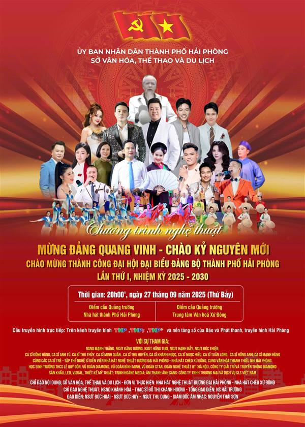 CHƯƠNG TRÌNH NGHỆ THUẬT “MỪNG ĐẢNG QUANG VINH – CHÀO KỶ NGUYÊN MỚI”.
