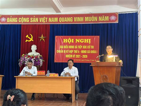 HĐND XÃ VIỆT KHÊ TỔ CHỨC TIẾP XÚC CỬ TRI CHUẨN BỊ KỲ HỌP THỨ 4, HĐND XÃ KHÓA I (2021–2026)