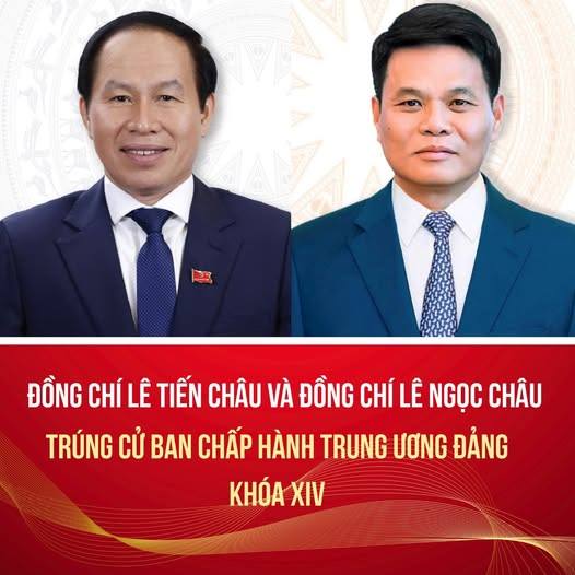 Chúc mừng hai bác: Lê Tiến Châu và Lê Ngọc Châu.