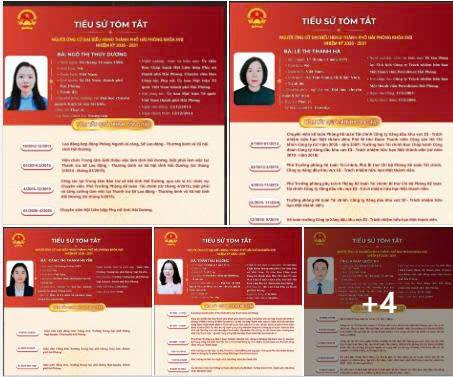 ĐƠN VỊ BẦU CỬ SỐ 1 - ỨNG CỬ VIÊN ĐẠI BIỂU HĐND THÀNH PHỐ

