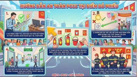HƯỚNG DẪN ĐẢM BẢO AN TOÀN PHÒNG CHÁY, CHỮA CHÁY TẠI CÁC ĐIỂM BỎ PHIẾU BẦU CỬ