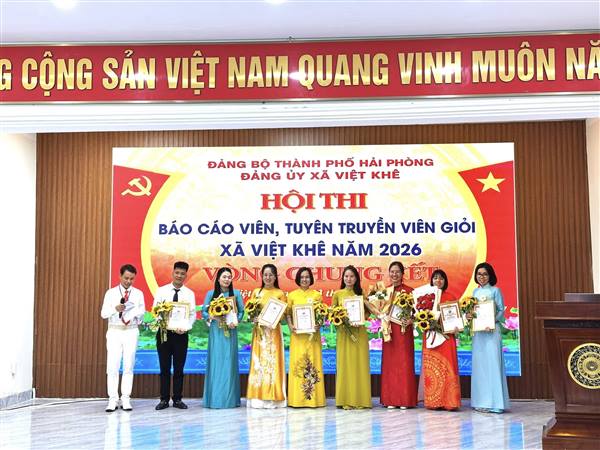 XÃ VIỆT KHÊ TỔ CHỨC THÀNH CÔNG HỘI THI BÁO CÁO VIÊN, TUYÊN TRUYỀN VIÊN GIỎI NĂM 2026