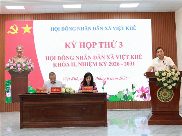 HĐND XÃ VIỆT KHÊ TỔ CHỨC KỲ HỌP THỨ 3 KHÓA II, NHIỆM KỲ 2026 – 2031
