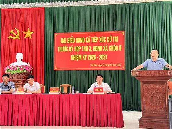 HĐND XÃ VIỆT KHÊ TỔ CHỨC TIẾP XÚC CỬ TRI TRƯỚC KỲ HỌP THỨ 3, KHÓA II, NHIỆM KỲ 2026 - 2031