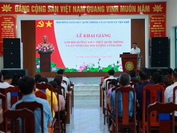 XÃ VIỆTKHÊ, THÀNH PHỐ HẢI PHÒNG: BẾ MẠC LỚP BỒI DƯỠNG KIẾN THỨC QUỐC PHÒNG VÀ AN NINH ĐỐI TƯỢNG 4 KHÓA 1 NĂM 2026