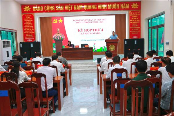 HỘI ĐỒNG NHÂN DÂN XÃ VIỆT KHÊ TỔ CHỨC KỲ HỌP THỨ 4 (KỲ HỌP CHUYÊN ĐỀ) KHÓA II, NHIỆM KỲ 2026 - 2031