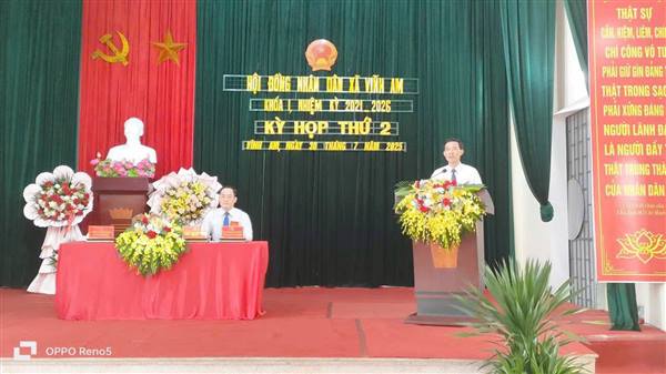 KHAI MẠC KỲ HỌP THỨ 2 (KỲ HỌP GIỮA NĂM 2025) HỘI ĐỒNG NHÂN DÂN XÃ VĨNH AM KHÓA I, NHIỆM KỲ 2021 - 2026.