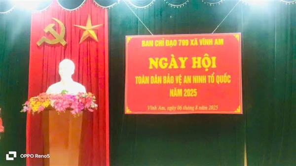 Thực hiện Kế hoạch số 165/KH-UBND ngày 14/7/2025 của Ủy ban nhân dân thành phố Hải Phòng, chiều ngày 06/8 tại Hội trường trụ sở Công An - Thôn Cổ Am 2, xã Vĩnh Am, Ủy ban nhân dân xã tổ chức  “Ngày hội toàn dân bảo vệ an ninh Tổ quốc năm 2025".