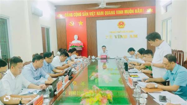 Sáng ngày 27/8/2025 tại phòng họp trực tuyến xã Vĩnh Am thành phố Hải Phòng, Đảng ủy xã Vĩnh Am tổ chức Hội nghị Ban Thường vụ Đảng ủy.